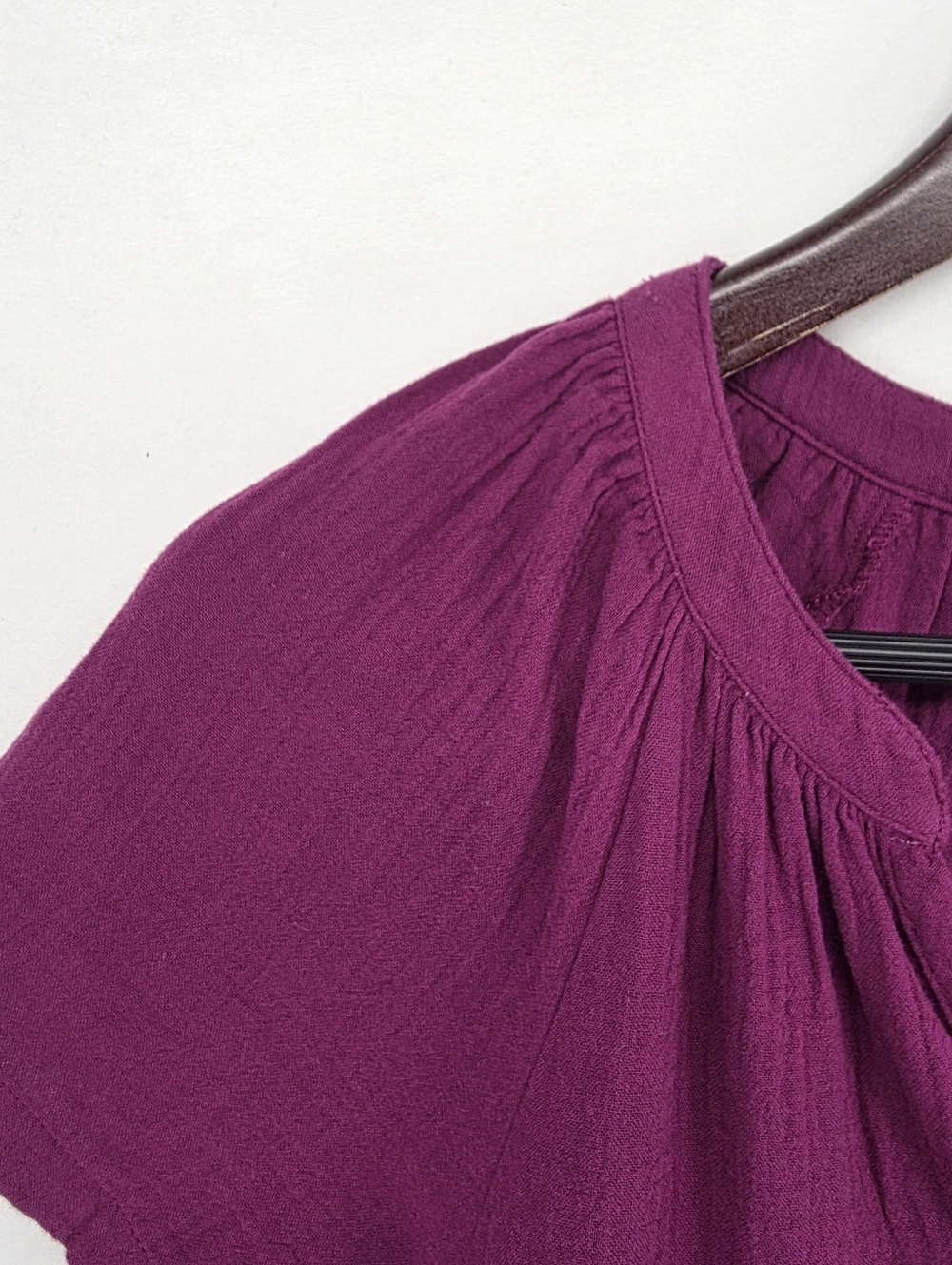 Pact Organic Cotton Coastal Double Gauze Breezy Midi Dress XS Sangria Minimalist - Picture 5 of 16